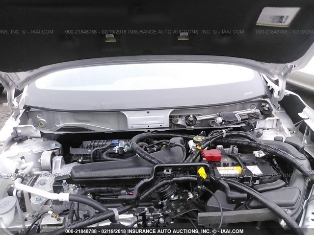 JN8AT2MV7HW020580 - 2017 NISSAN ROGUE S/SL/SV ვერცხლისფერი ფოტო 10