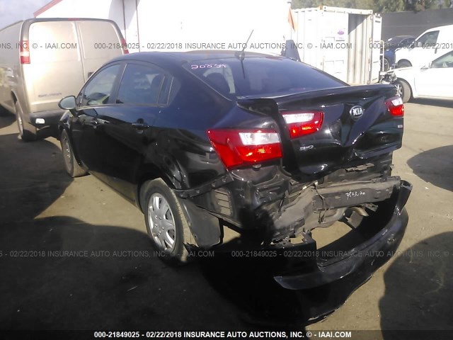 KNADM4A3XD6319573 - 2013 KIA RIO LX Սև լուսանկար 3