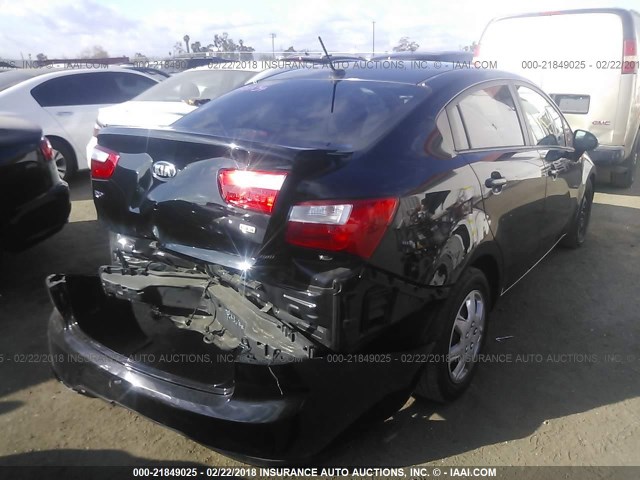 KNADM4A3XD6319573 - 2013 KIA RIO LX Սև լուսանկար 4