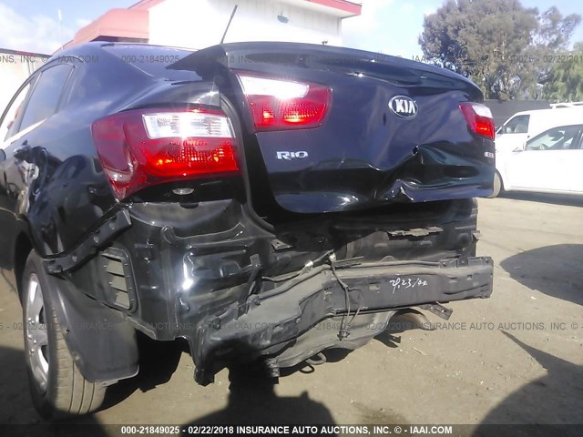 KNADM4A3XD6319573 - 2013 KIA RIO LX Սև լուսանկար 6