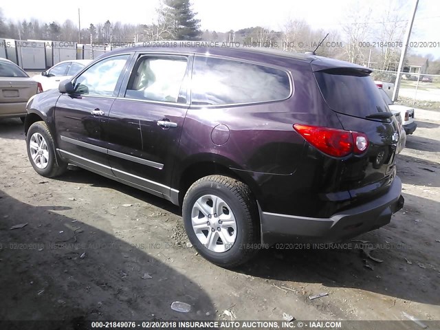 1GNLREED0AS153390 - 2010 CHEVROLET TRAVERSE LS MAROON photo 3