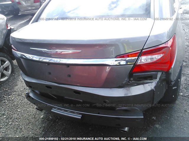 1C3CCBCG2DN507472 - 2013 CHRYSLER 200 LIMITED GRAY photo 6