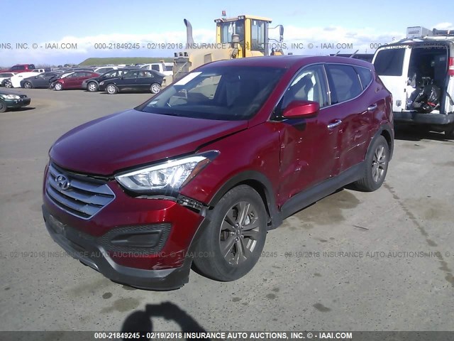 5XYZT3LB7EG145793 - 2014 HYUNDAI SANTA FE SPORT  RED photo 2