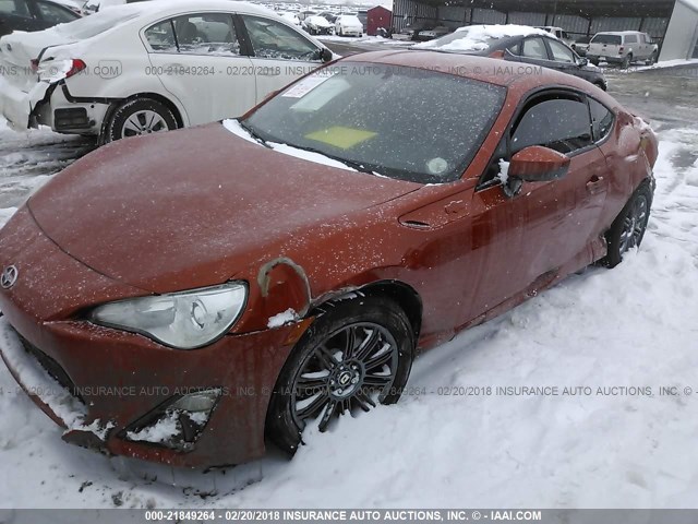 JF1ZNAA13F8703565 - 2015 TOYOTA SCION FR-S ნარინჯისფერი ფოტო 2