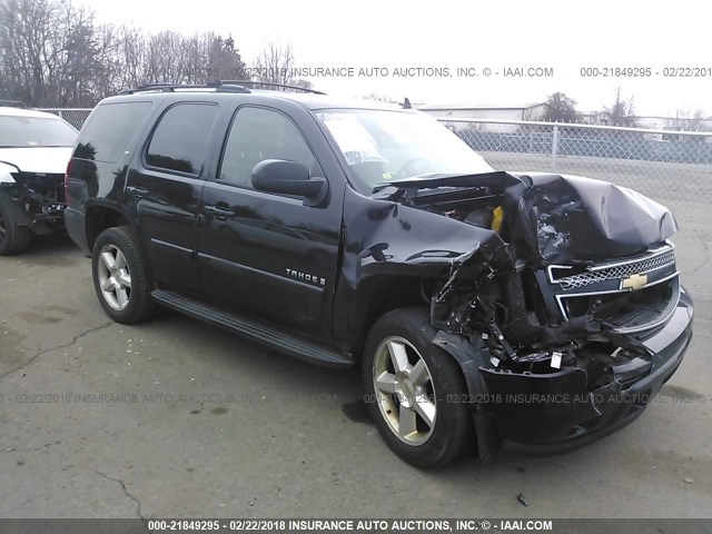 1GNFC13077J346268 - 2007 CHEVROLET TAHOE C1500 BLACK photo 1