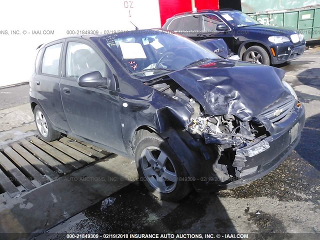 KL1TD66607B792320 - 2007 CHEVROLET AVEO LS BLACK photo 1