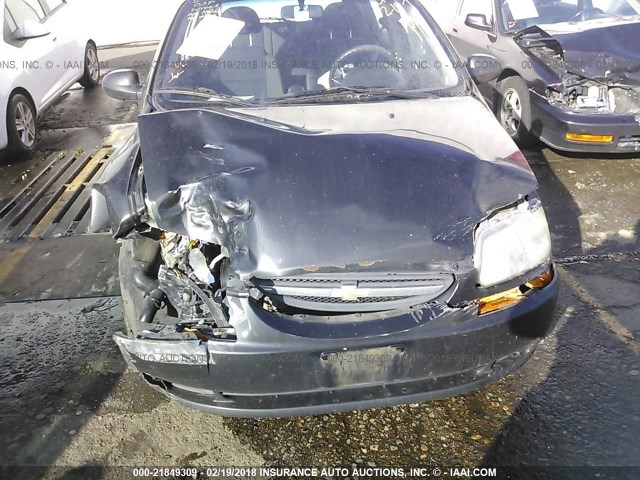 KL1TD66607B792320 - 2007 CHEVROLET AVEO LS BLACK photo 6