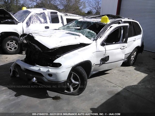 5UXFA13555LY14220 - 2005 BMW X5 3.0I WHITE photo 2