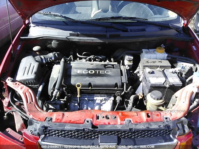 KL1TD5DE8AB091553 - 2010 CHEVROLET AVEO LS/LT 红色 照片 10