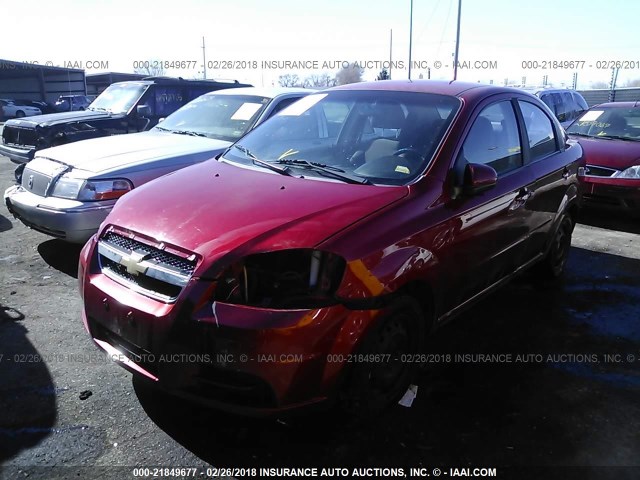 KL1TD5DE8AB091553 - 2010 CHEVROLET AVEO LS/LT 红色 照片 2