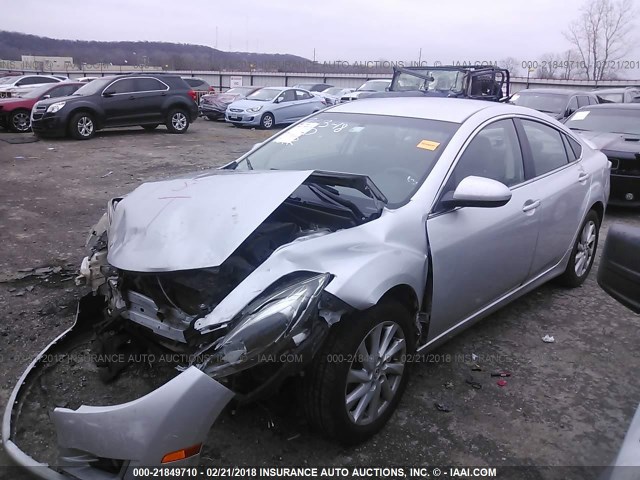 1YVHZ8DH1D5M15290 - 2013 MAZDA 6 TOURING SILVER photo 2