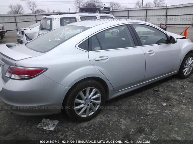 1YVHZ8DH1D5M15290 - 2013 MAZDA 6 TOURING SILVER photo 4