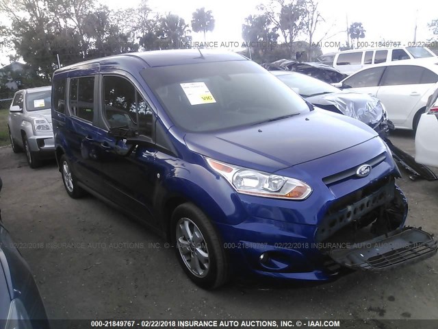 NM0GE9F71G1277055 - 2016 FORD TRANSIT CONNECT XLT BLUE photo 1