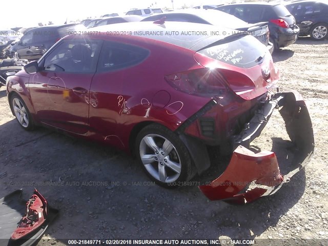 KMHTC6AD9DU144830 - 2013 HYUNDAI VELOSTER RED photo 3