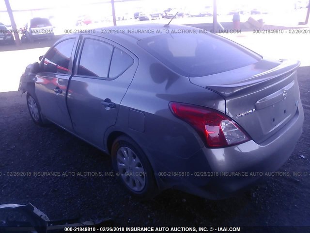 3N1CN7AP6EL814735 - 2014 NISSAN VERSA S/S PLUS/SV/SL GRAY photo 3