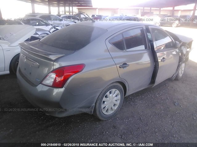 3N1CN7AP6EL814735 - 2014 NISSAN VERSA S/S PLUS/SV/SL GRAY photo 4