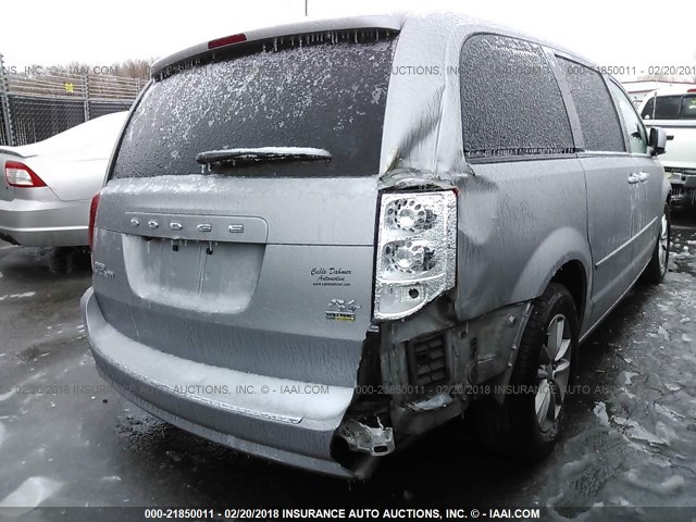 2C4RDGEG3ER202256 - 2014 DODGE GRAND CARAVAN R/T SILVER photo 4