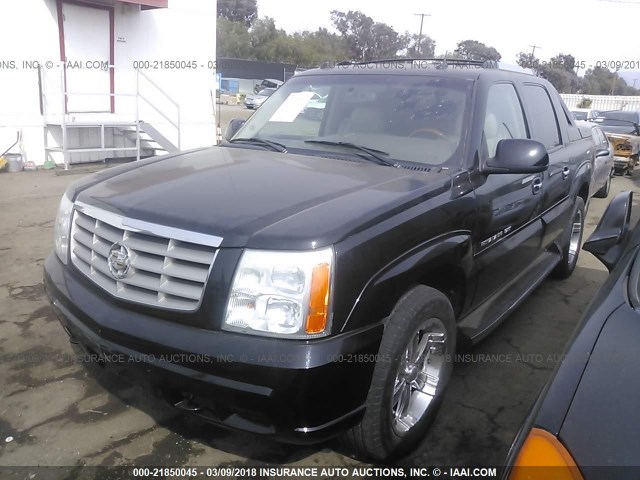 3GYEK62N44G340565 - 2004 CADILLAC ESCALADE EXT BLACK photo 2