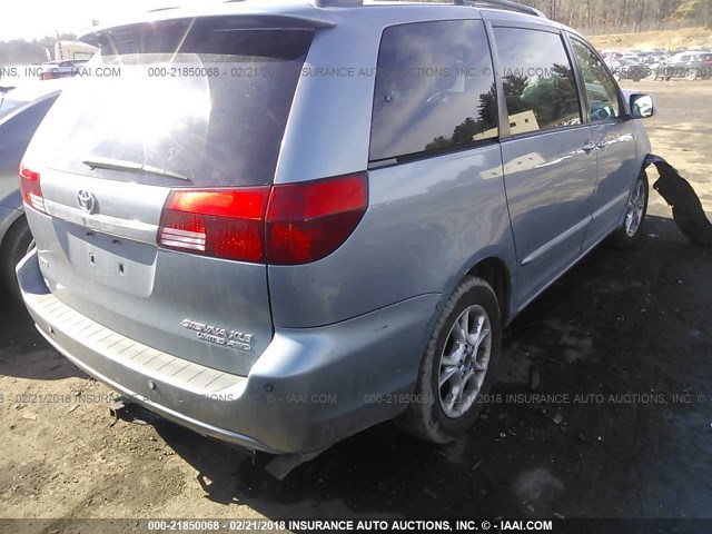 5TDBA22C34S015491 - 2004 TOYOTA SIENNA XLE/XLE LIMITED BLUE photo 4