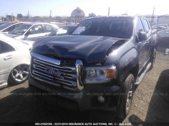 1GTG5CE35G1289806 - 2016 GMC CANYON SLE GRAY photo 2