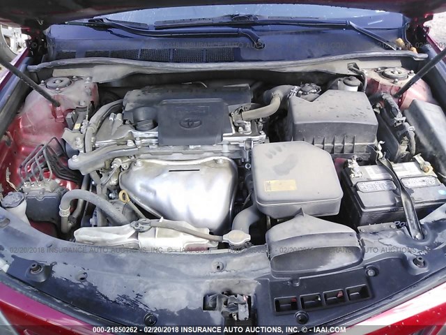 4T1BF1FK6DU685010 - 2013 TOYOTA CAMRY L/SE/LE/XLE 红色 照片 10