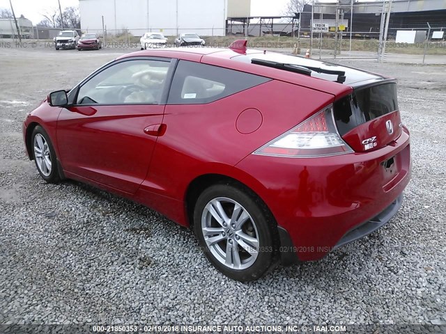 JHMZF1D65BS009700 - 2011 HONDA CR-Z EX RED photo 3