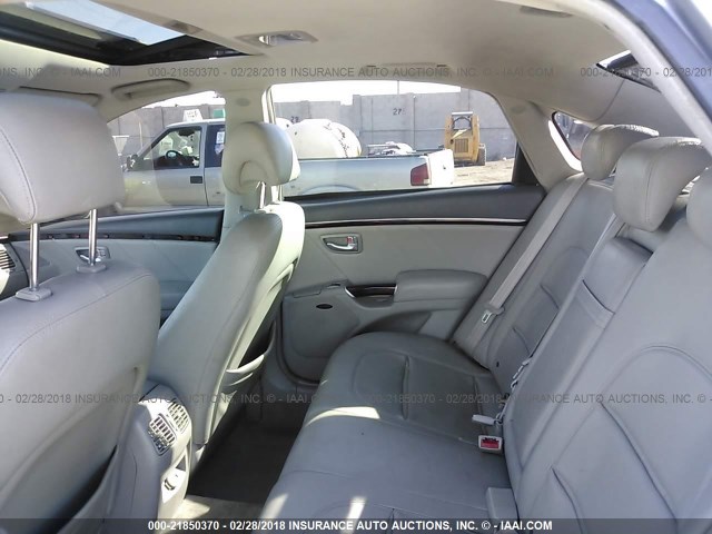 KMHFC46F96A096150 - 2006 HYUNDAI AZERA SE/LIMITED GRAY photo 8