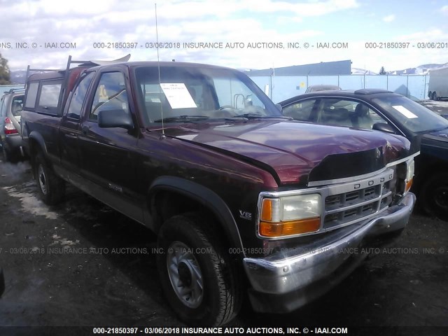 1B7GG23Y4PS243378 - 1993 DODGE DAKOTA MAROON photo 1