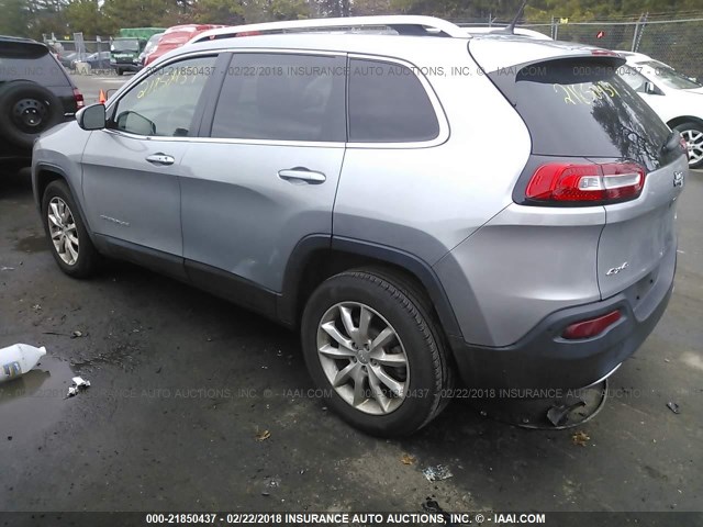 1C4PJMDS0EW222833 - 2014 JEEP CHEROKEE LIMITED GRAY photo 3