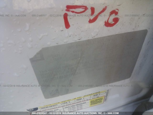 1G1ZC5EB5AF180654 - 2010 CHEVROLET MALIBU 1LT 白色 照片 9