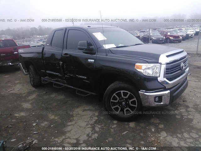 5TFRY5F11EX148492 - 2014 TOYOTA TUNDRA DOUBLE CAB SR/SR5 BLACK photo 1