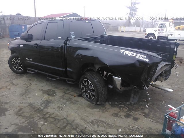 5TFRY5F11EX148492 - 2014 TOYOTA TUNDRA DOUBLE CAB SR/SR5 BLACK photo 3