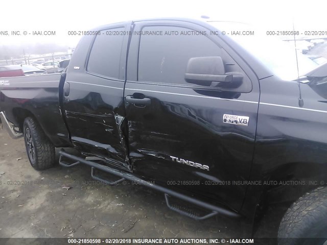 5TFRY5F11EX148492 - 2014 TOYOTA TUNDRA DOUBLE CAB SR/SR5 BLACK photo 6
