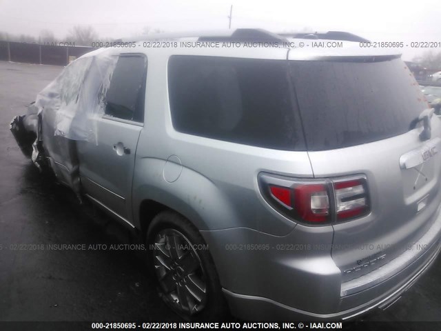 1GKKVTKD6EJ346894 - 2014 GMC ACADIA DENALI SILVER photo 3