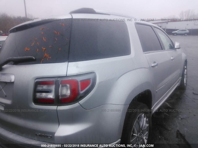 1GKKVTKD6EJ346894 - 2014 GMC ACADIA DENALI SILVER photo 4