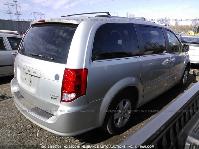 2D4RN5DG5BR689624 - 2011 DODGE GRAND CARAVAN CREW SILVER photo 4