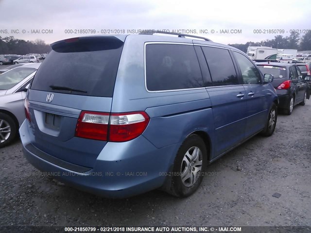 5FNRL38786B021092 - 2006 HONDA ODYSSEY EXL ლურჯი ფოტო 4