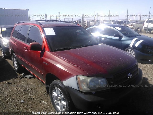 JTEHF21A520044305 - 2002 TOYOTA HIGHLANDER LIMITED RED photo 1