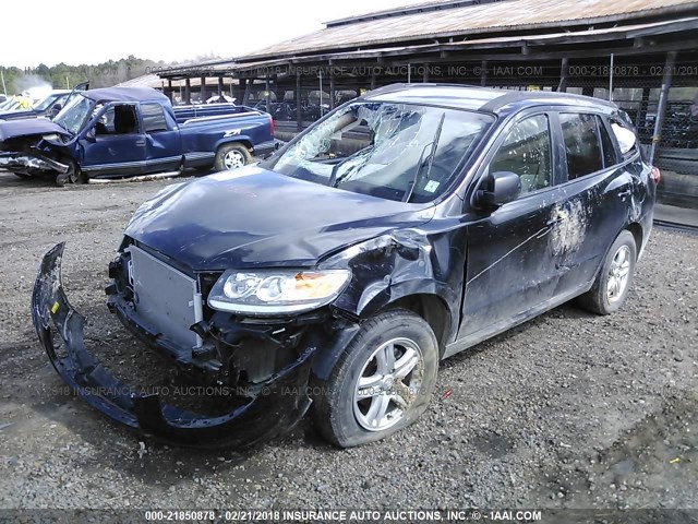 5XYZG3AB4CG160501 - 2012 HYUNDAI SANTA FE GLS BLACK photo 2