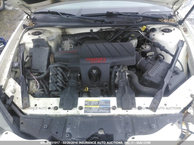 2G2WR524951340566 - 2005 PONTIAC GRAND PRIX GTP WHITE photo 10