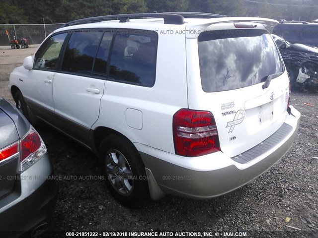 JTEGF21A030073692 - 2003 TOYOTA HIGHLANDER LIMITED WHITE photo 3