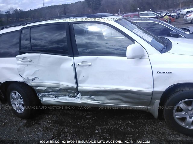 JTEGF21A030073692 - 2003 TOYOTA HIGHLANDER LIMITED WHITE photo 6