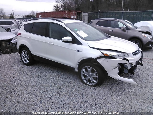 1FMCU0H93DUB12872 - 2013 FORD ESCAPE SEL WHITE photo 1