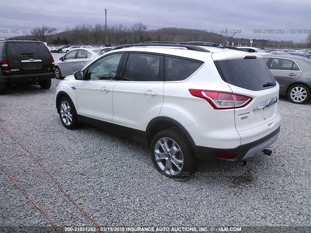 1FMCU0H93DUB12872 - 2013 FORD ESCAPE SEL WHITE photo 3