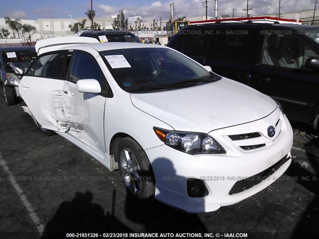 5YFBU4EE7DP091580 - 2013 TOYOTA COROLLA S/LE WHITE photo 1