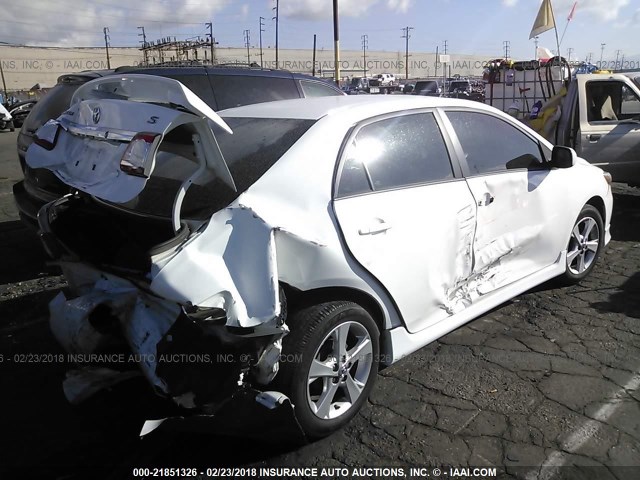 5YFBU4EE7DP091580 - 2013 TOYOTA COROLLA S/LE WHITE photo 4