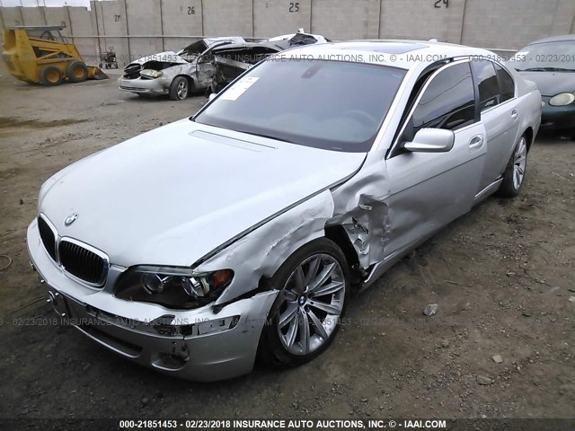 WBAHN83598DT83593 - 2008 BMW 750 LI SILVER photo 2