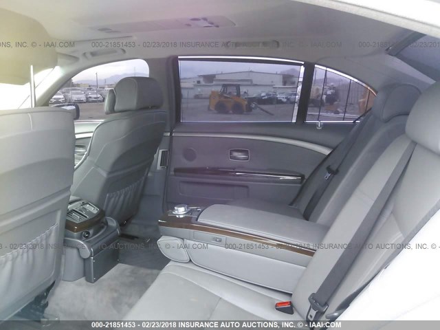 WBAHN83598DT83593 - 2008 BMW 750 LI SILVER photo 8