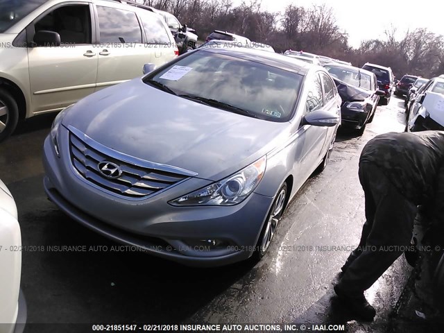 5NPEC4AB9CH443792 - 2012 HYUNDAI SONATA SE/LIMITED BLUE photo 2