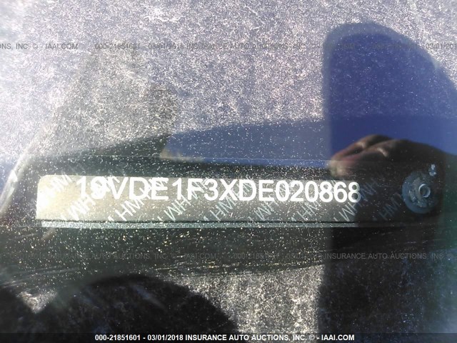 19VDE1F3XDE020868 - 2013 ACURA ILX 20 GRAY photo 9